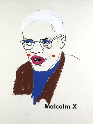 glenn ligon malcolm x version 1 #1 Glenn Ligon: Malcom X v.1#1
